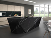 Engineered Quartz FC813 Calacatta Black Thunder for Countertops , Vanity , Prefab , Tiles , Walls