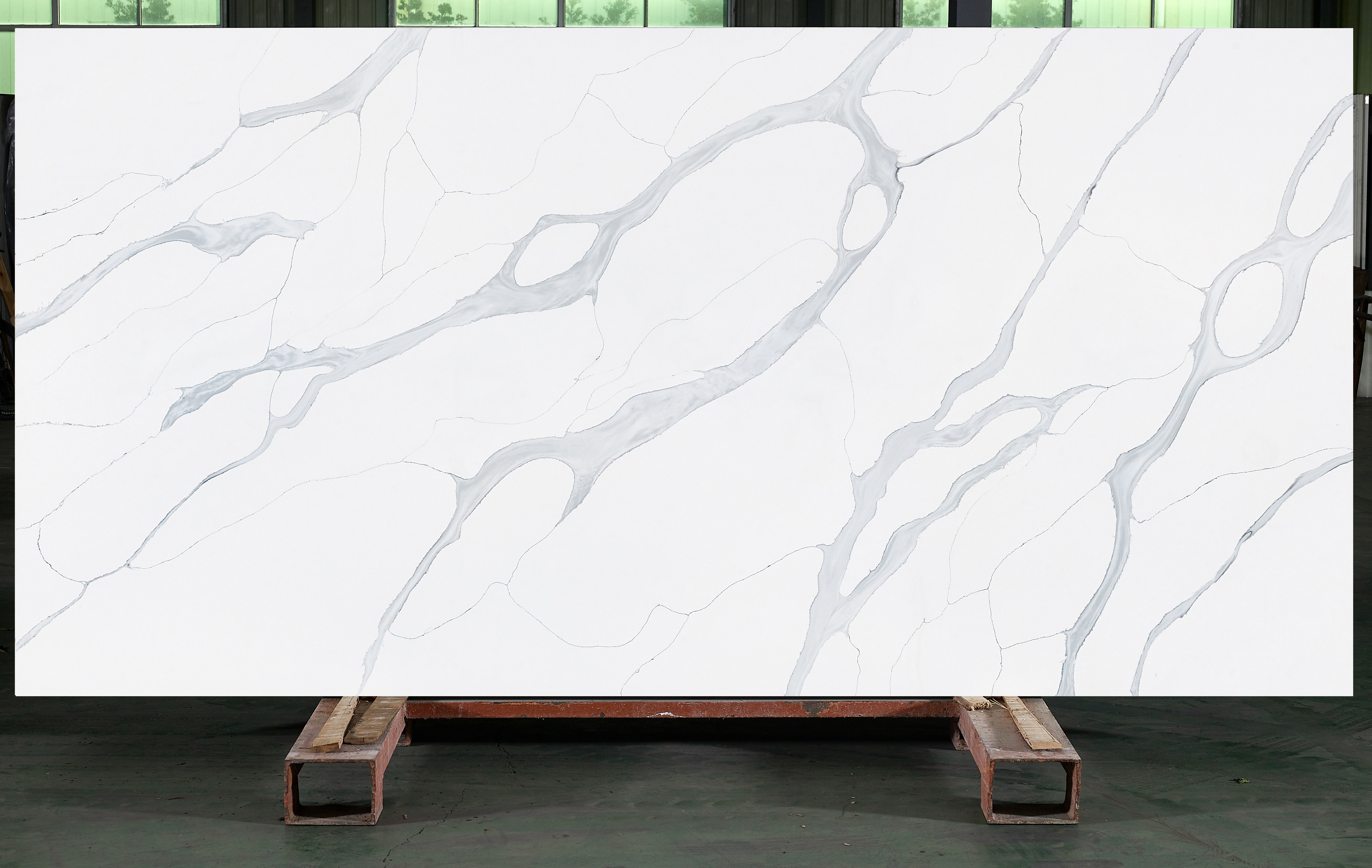 Engineered Quartz Calacatta Series FS303 Calacatta Forest for Countertops , Vanity , Prefab , Tiles , Walls 