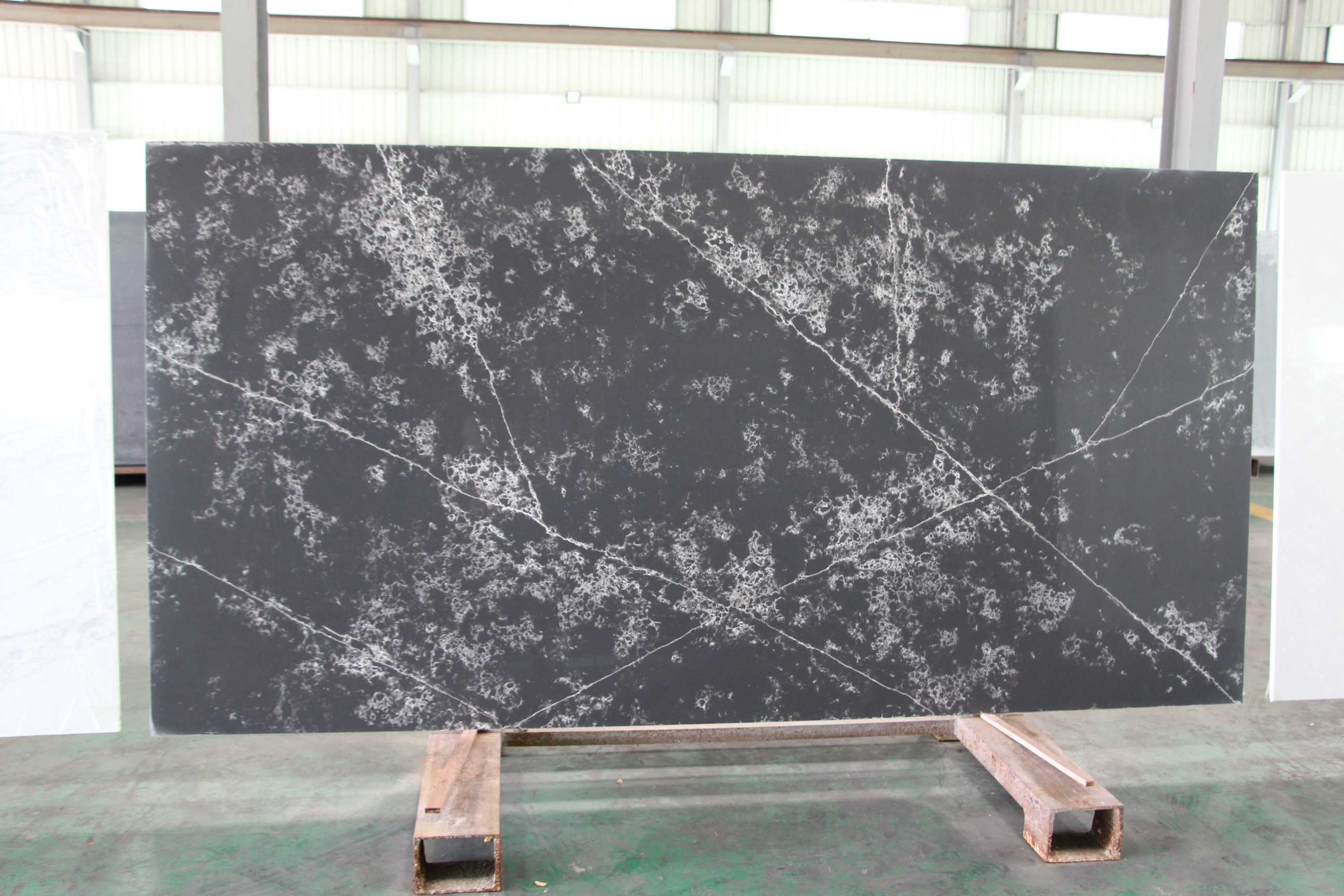  Engineered Quartz Marble Series F6912 Dark Forest for Countertops , Vanity , Prefab , Tiles , Walls
